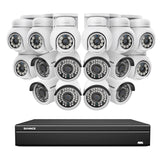 16 Channel 4K PoE Bullet & PTZ Security Camera System, 8MP Outdoor PoE IP Cameras, Pan & Tilt, ONVIF Supported NVR, Two-Way Audio, Smart Human/Vehicle Detection(8x PT Cameras+8x IP Cameras)
